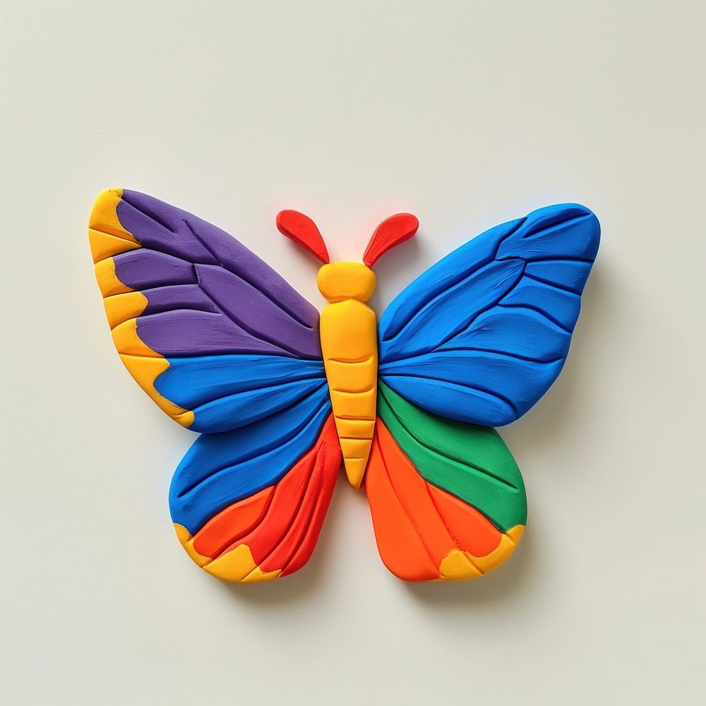Plasticine of butterfly craft art confectionery.