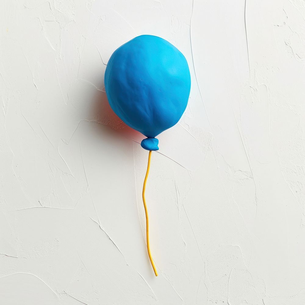Plasticine of balloon turquoise yellow helium.