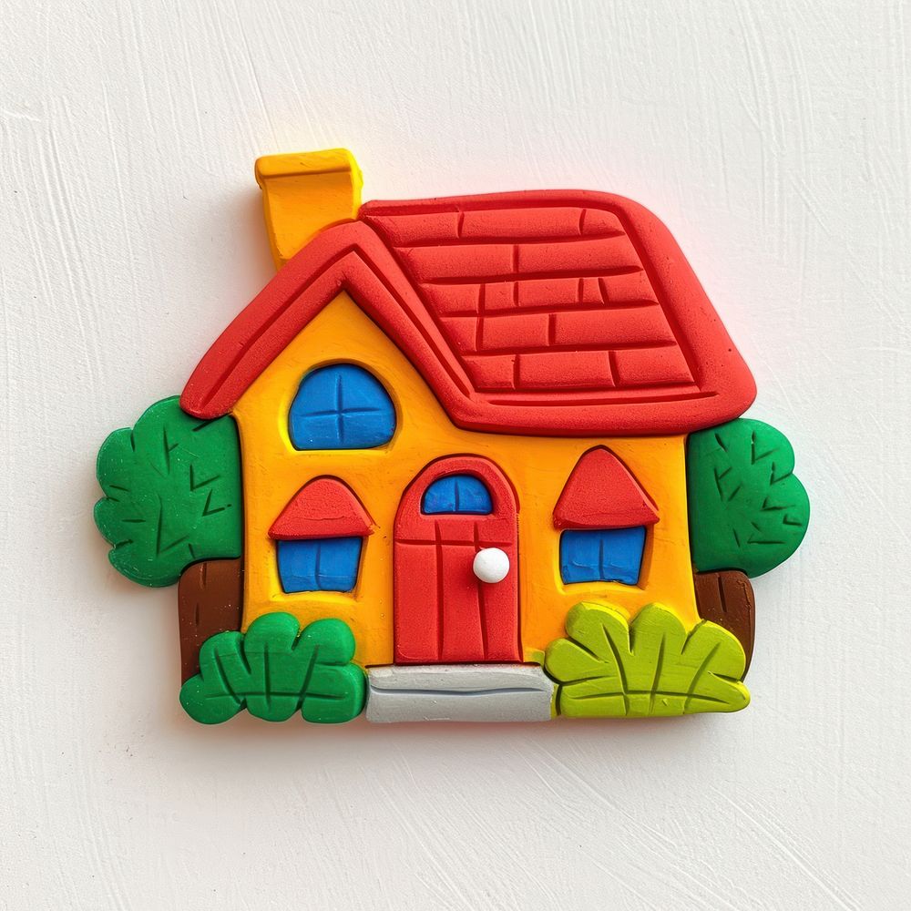 Plasticine of house toy representation confectionery.