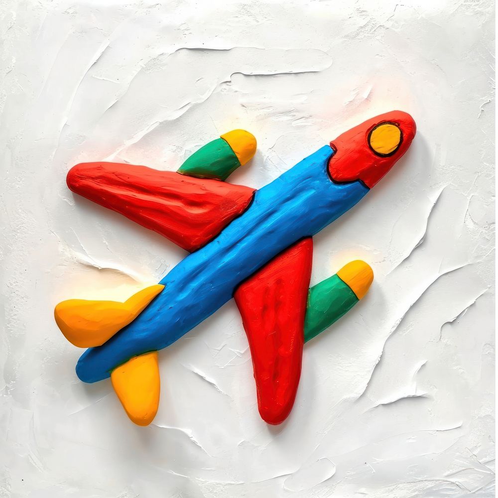 Plasticine of plane art confectionery creativity.