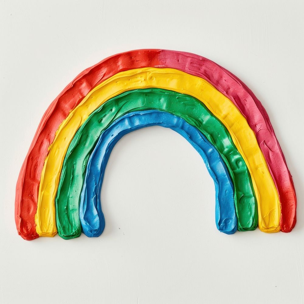 Plasticine of rainbow toy creativity horseshoe.