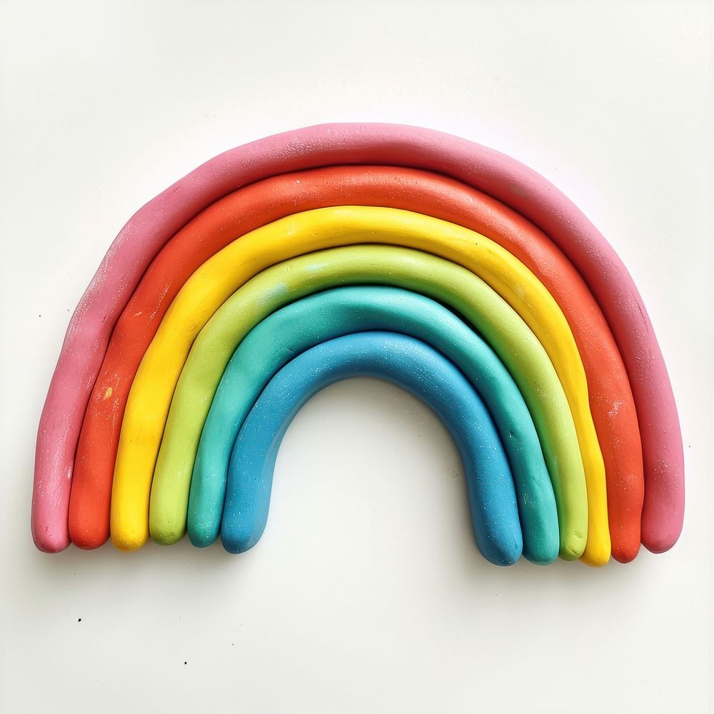 Plasticine of rainbow creativity variation spectrum.