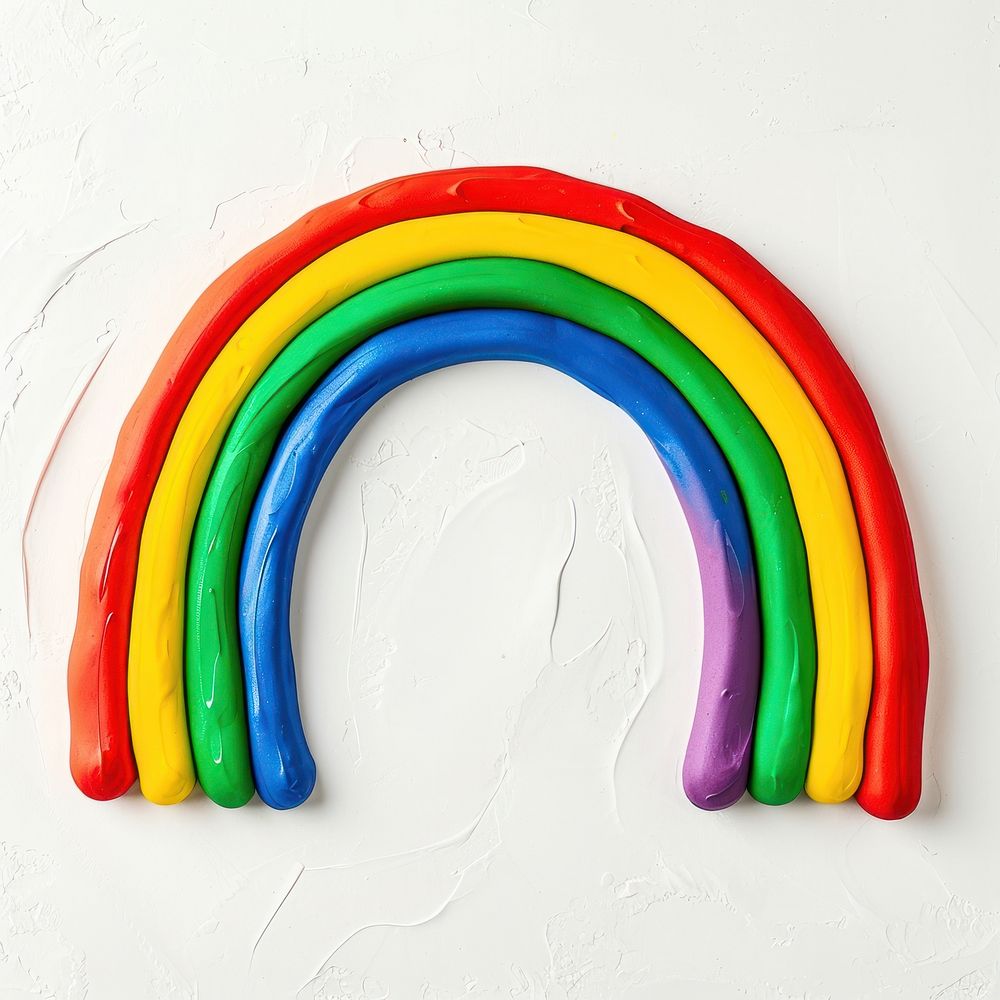 Plasticine rainbow creativity spectrum red.  Free Photo - rawpixel