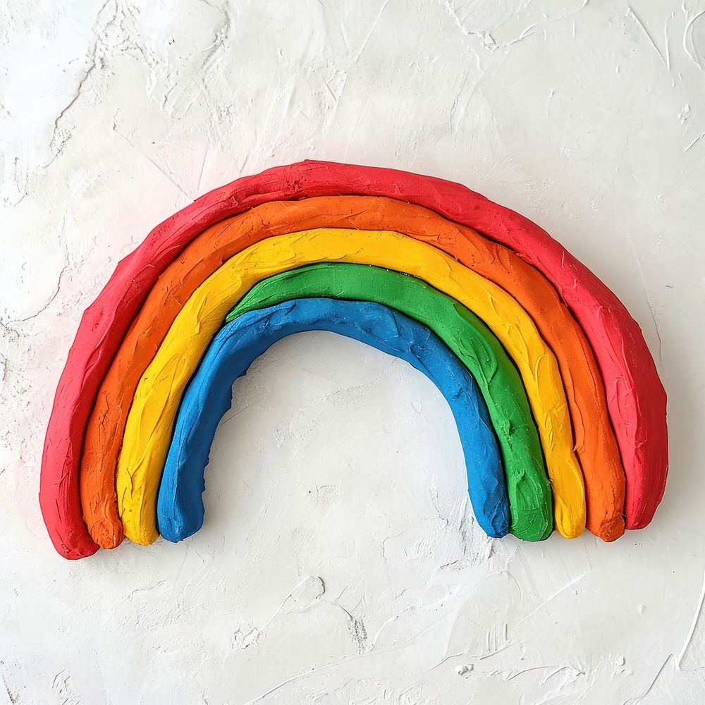 Plasticine of rainbow creativity variation horseshoe.
