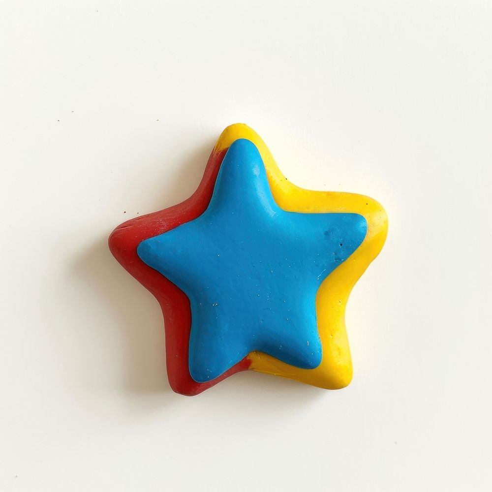 Plasticine of star dessert cookie icing.