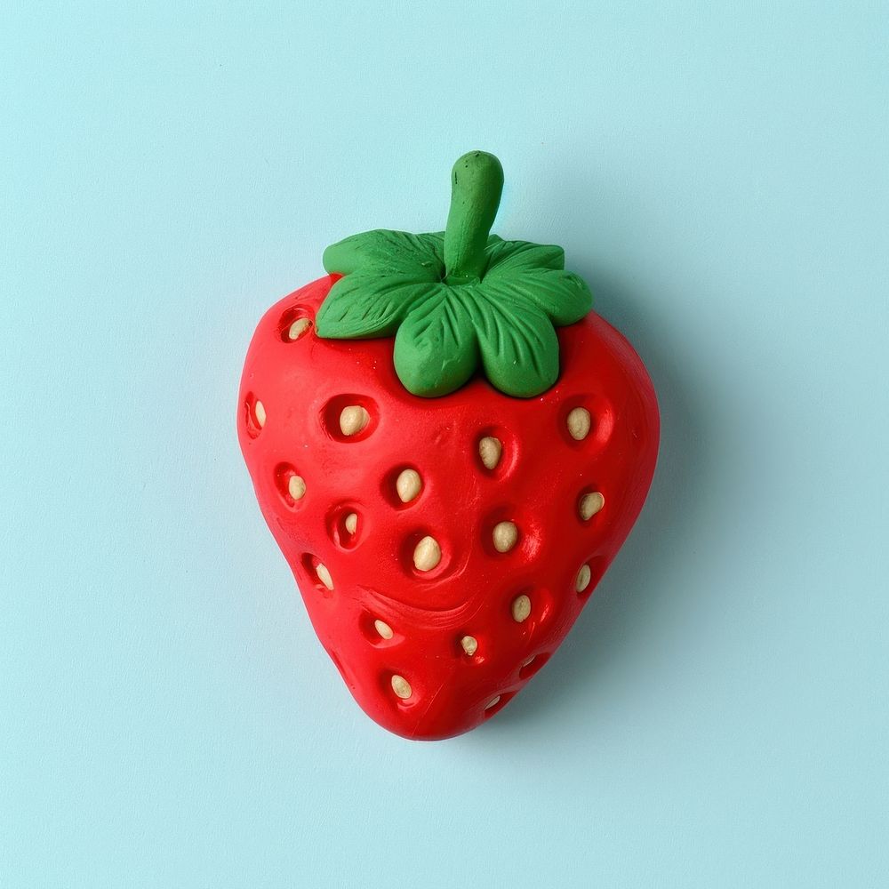 Plasticine of strawberry fruit plant food.