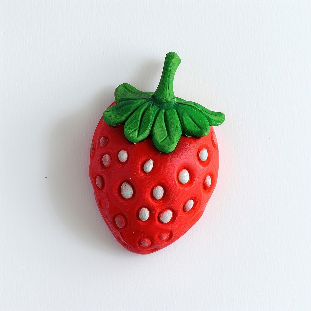 Plasticine of strawberry fruit plant food.