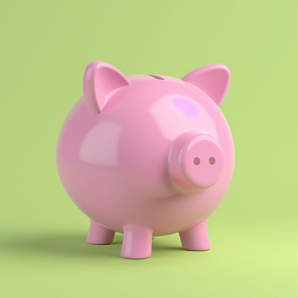 Piggy bank cartoon representation investment.