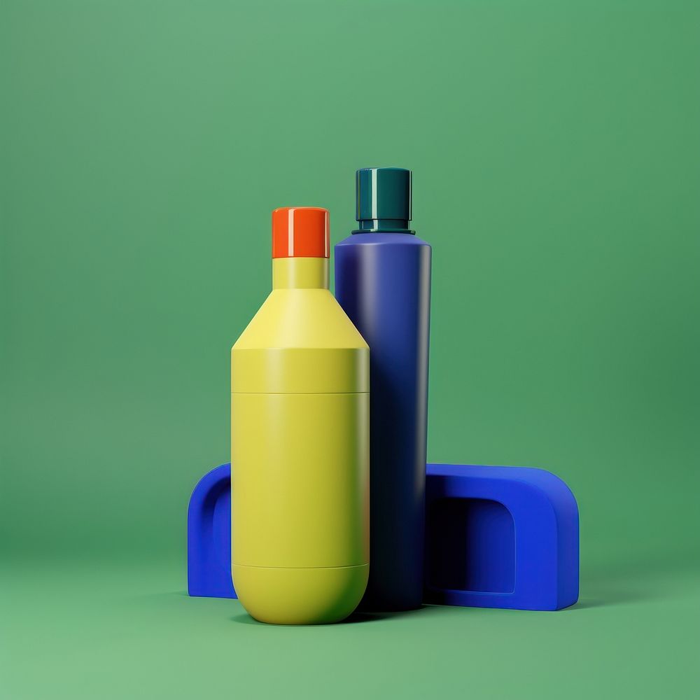 Spa cylinder bottle vibrant color.