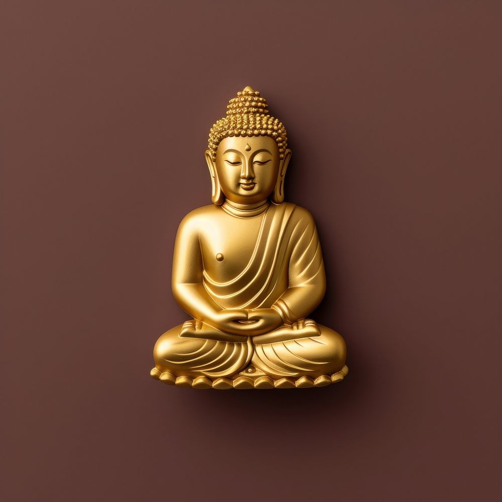 A thai little brass budha representation spirituality creativity. AI generated Image by rawpixel.