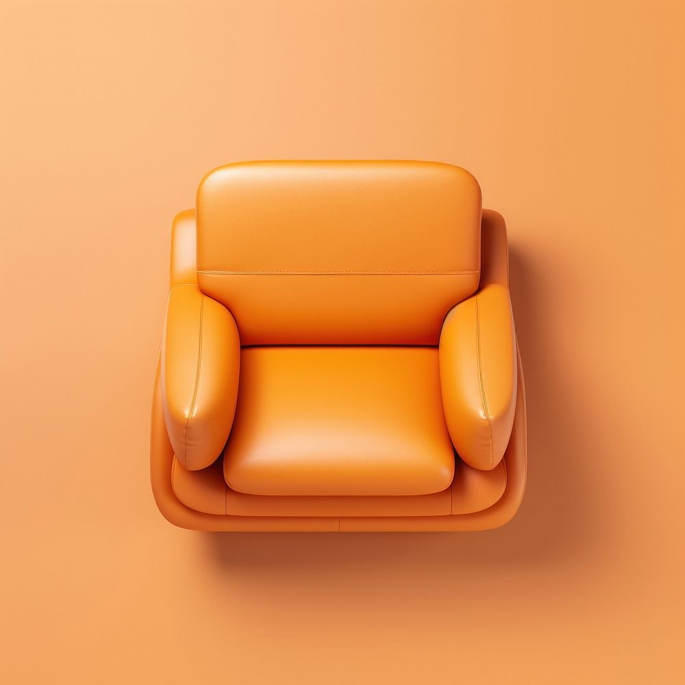 Chair furniture yellow relaxation. AI generated Image by rawpixel.