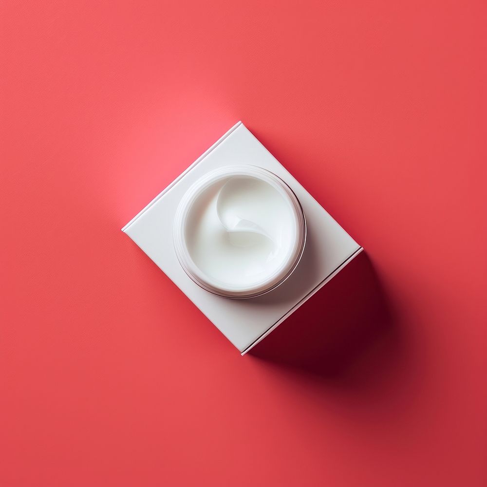 Beauty Cream Box porcelain lighting pottery. AI generated Image by rawpixel.