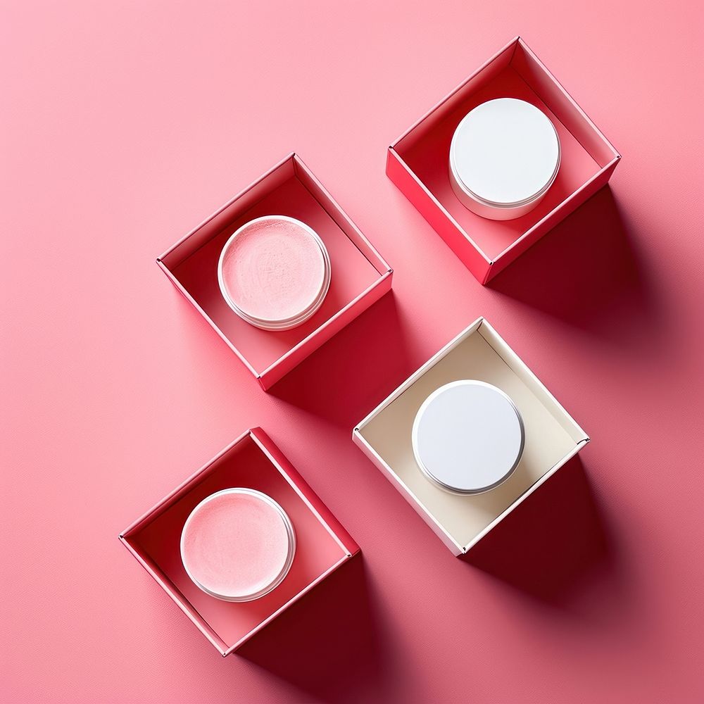 Beauty Cream Boxes box container cosmetics. AI generated Image by rawpixel.