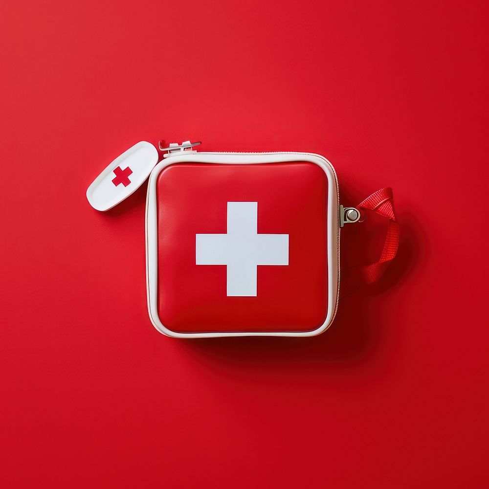 First aid kit medicine hospital symbol. AI generated Image by rawpixel.