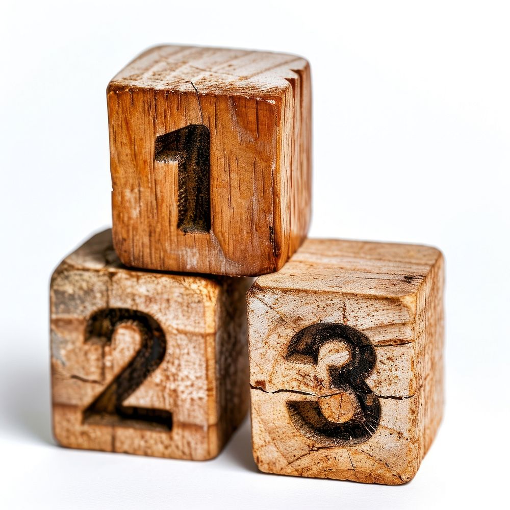 Number wood block dice. AI generated Image by rawpixel.
