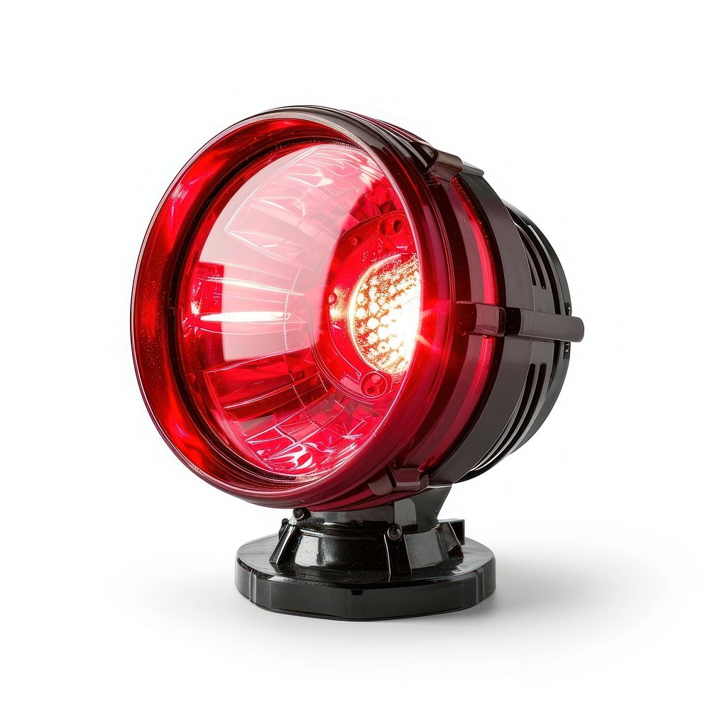 Strobe light Strobe beacon Red lighting red white background. AI generated Image by rawpixel.