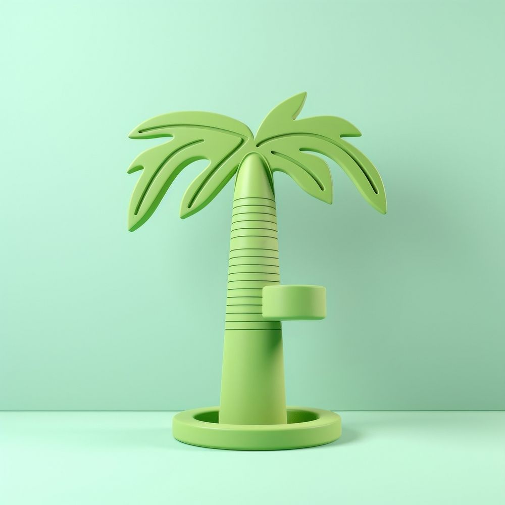 A palm tree plant green leaf.