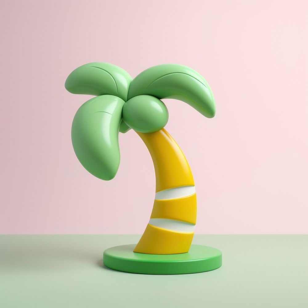 A palm tree cartoon banana plant.