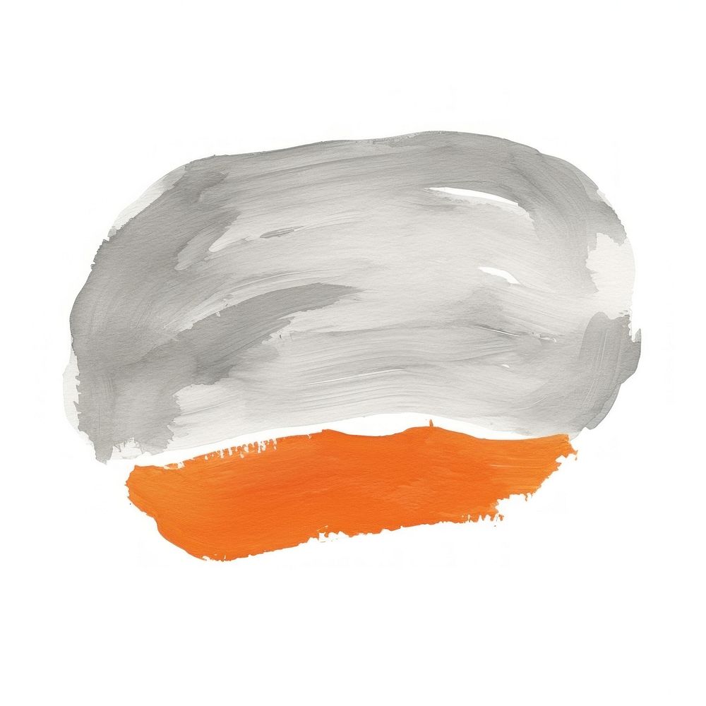Gray mix orange abstract shape painting white background creativity.