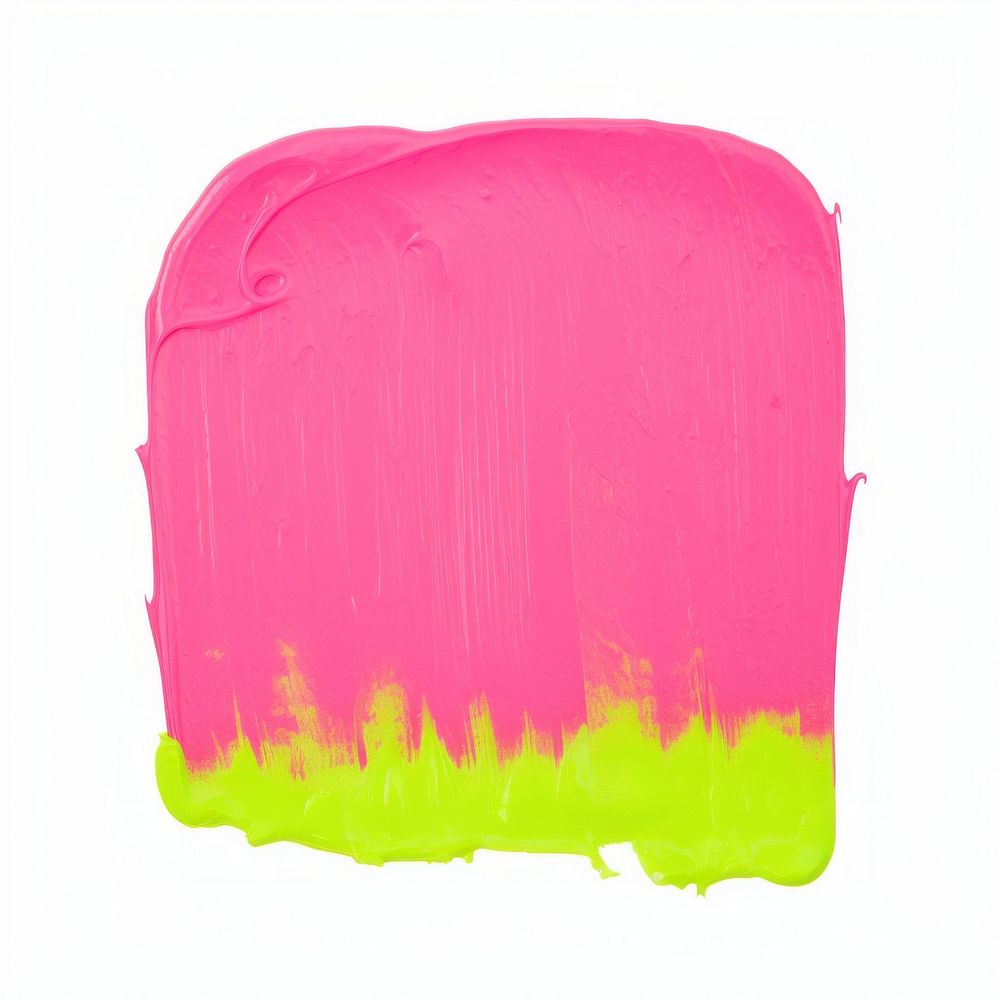 Hot pink mix slime green paint white background creativity.