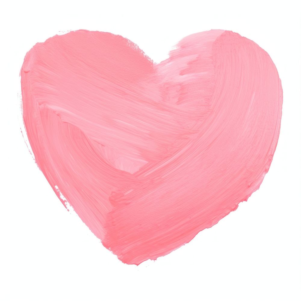 Pink heart shape shape backgrounds paint white background.