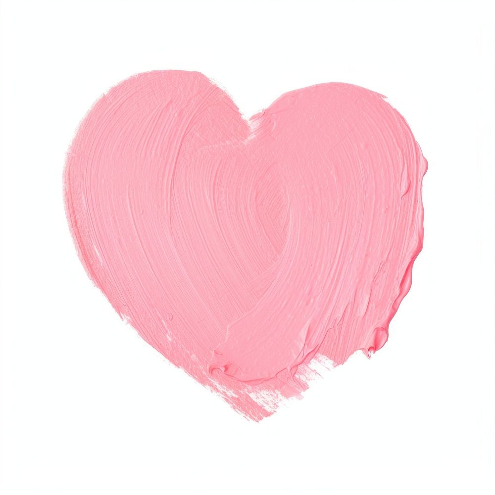 Pink heart shape shape backgrounds paint white background.