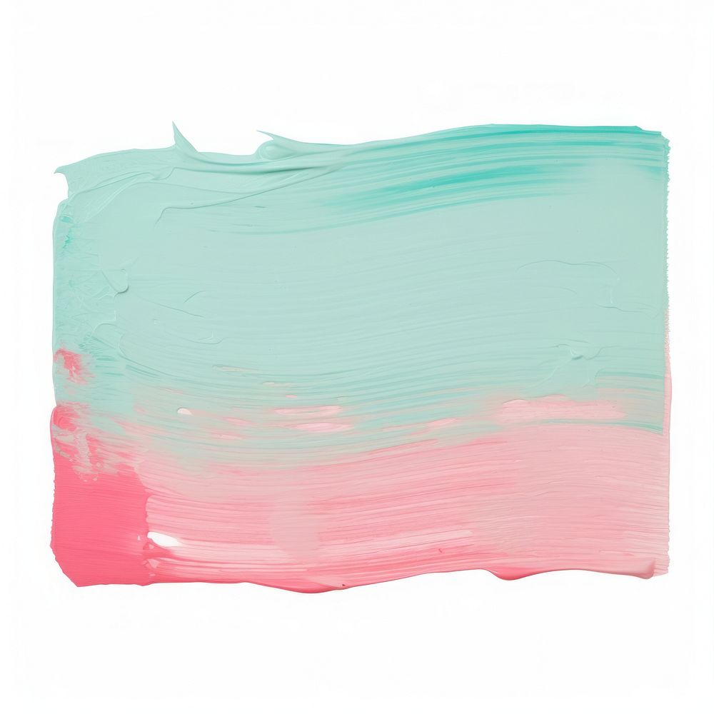 Teal mix pink abstract Acrylic paint brush backgrounds painting white background.