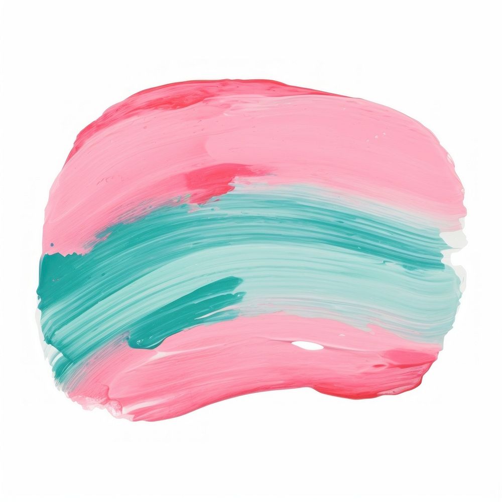 Teal mix pink abstract shape painting brush art.