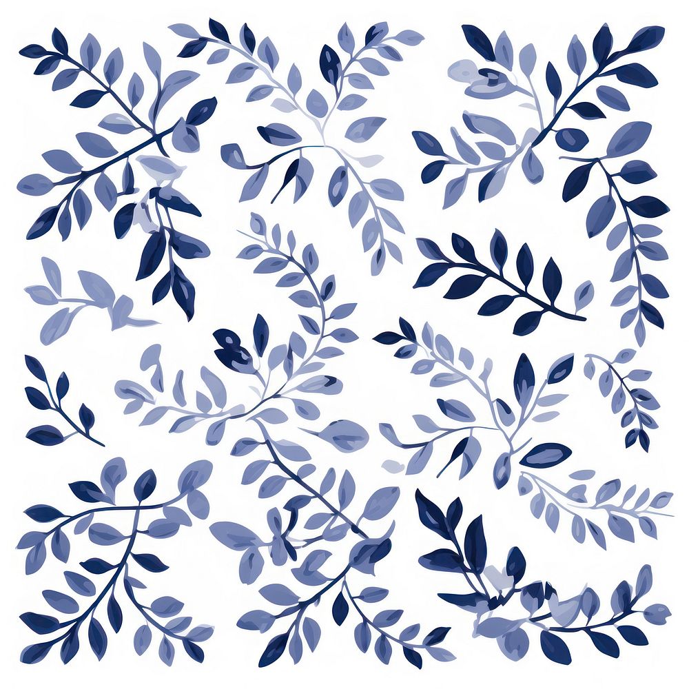 Tile pattern of tea leaf backgrounds art snowflake.