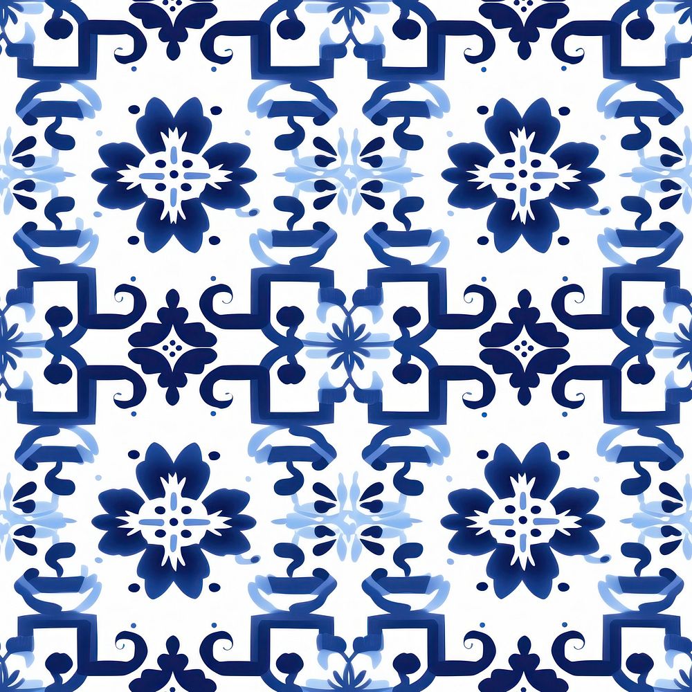 Tile pattern of candle backgrounds white blue.