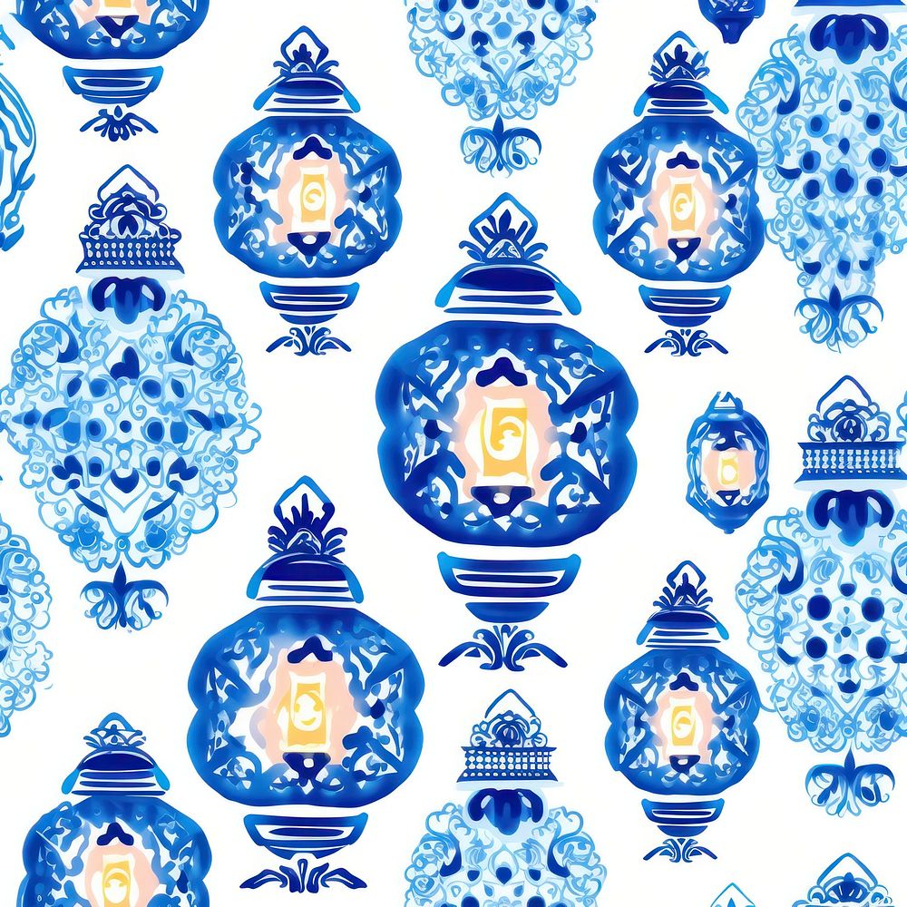 Tile pattern of lantern art backgrounds porcelain.