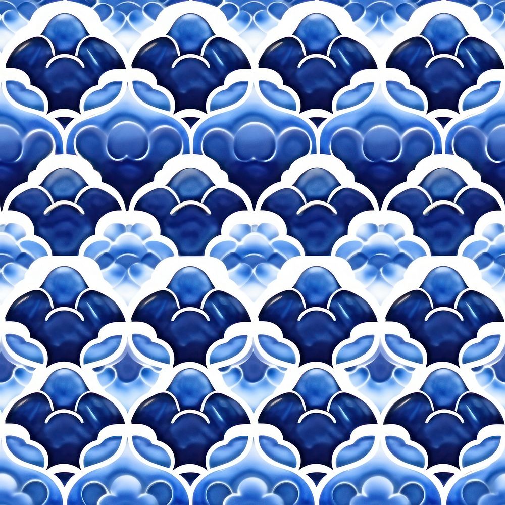 Tile pattern of lantern backgrounds blue art.
