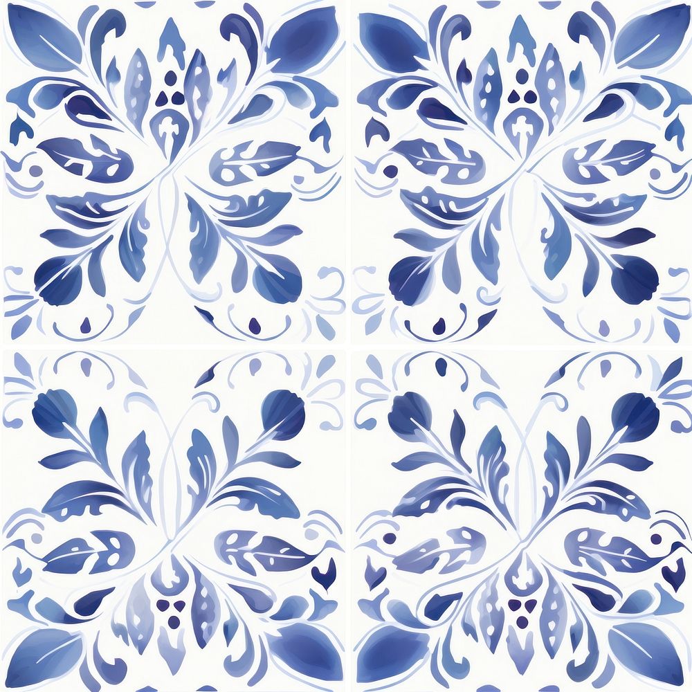 Tile pattern of leaf backgrounds porcelain art.