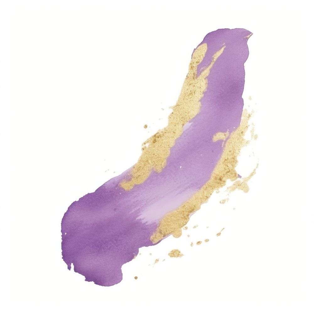 Wisteria purple tone paint stain white background.