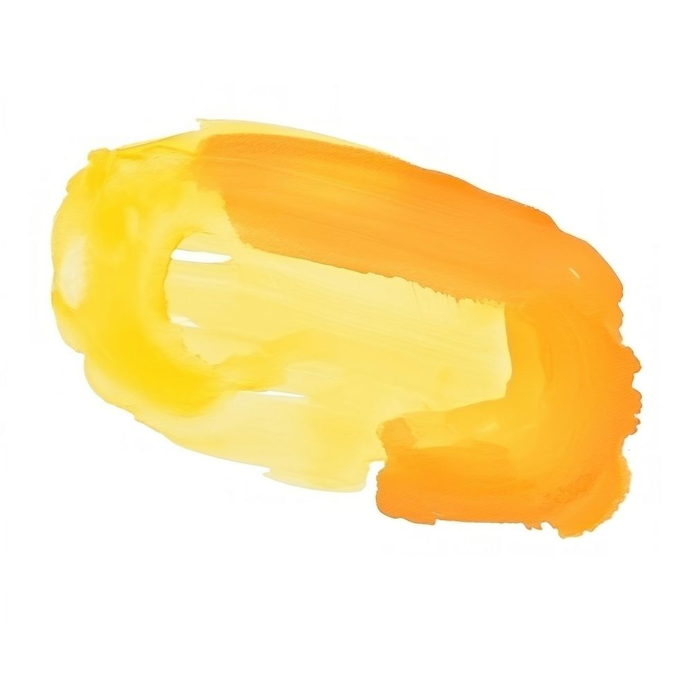 Yellow mix orange abstract shape paint white background rectangle.