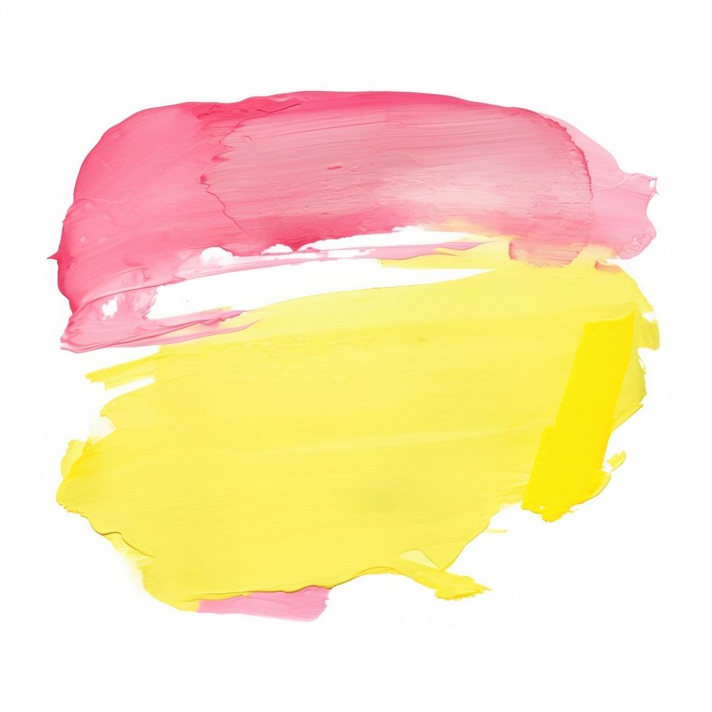 Yellow mix pink abstract shape backgrounds painting white background.