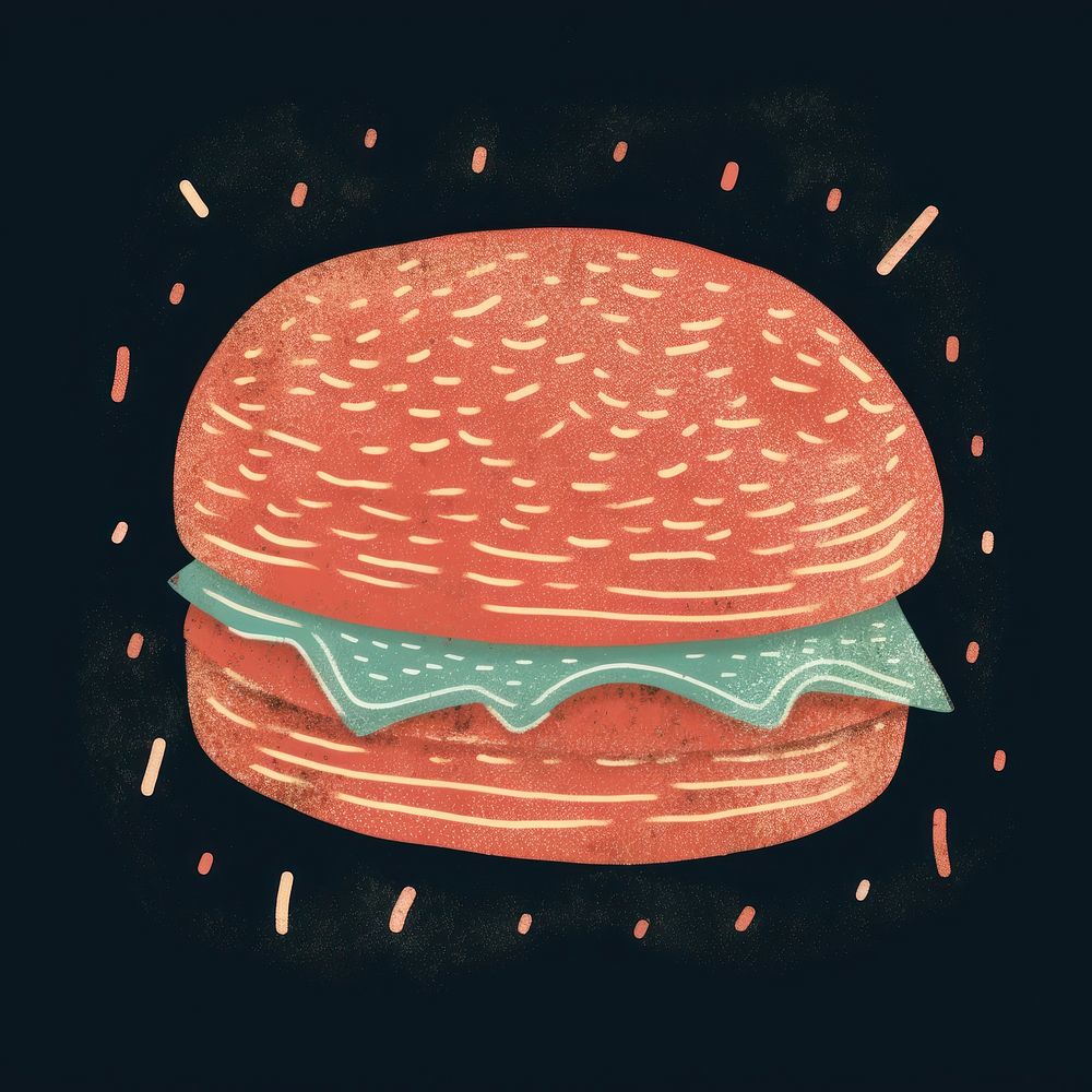 Chalk style burger food hamburger freshness.
