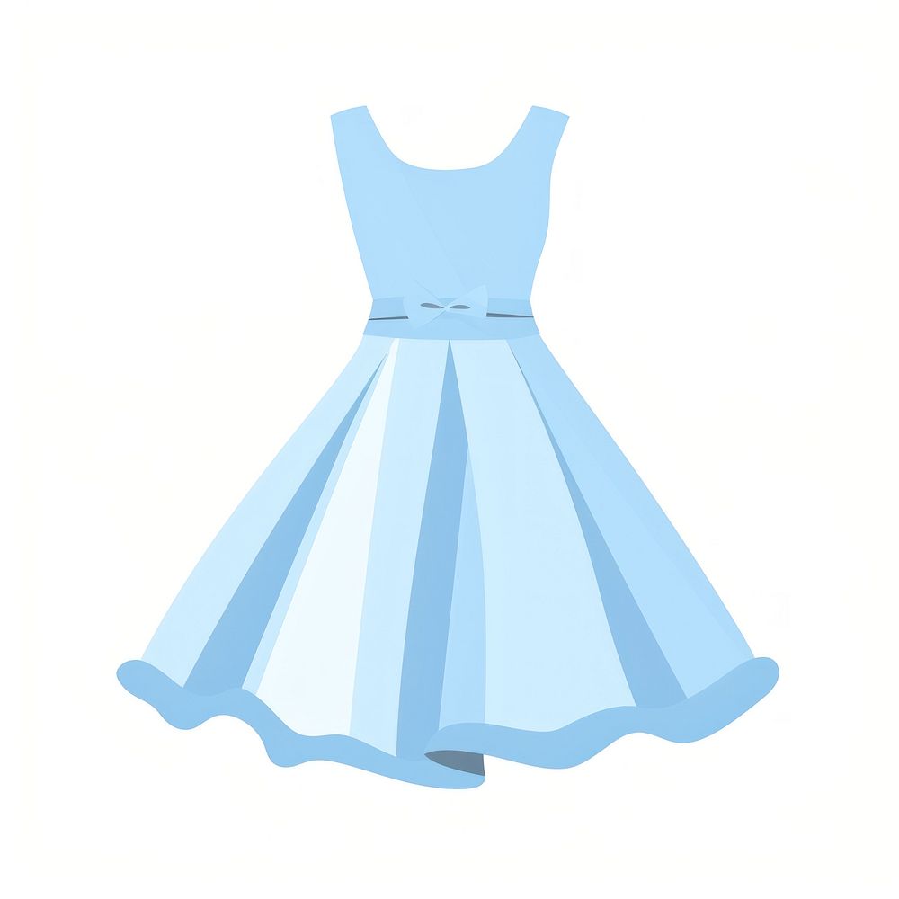 Light blue dress fashion shape white.