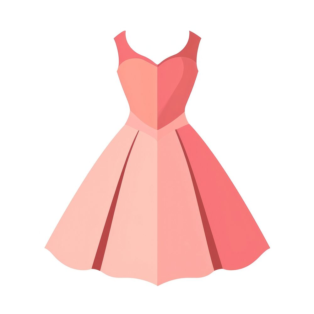 Pink dress fashion shape gown.