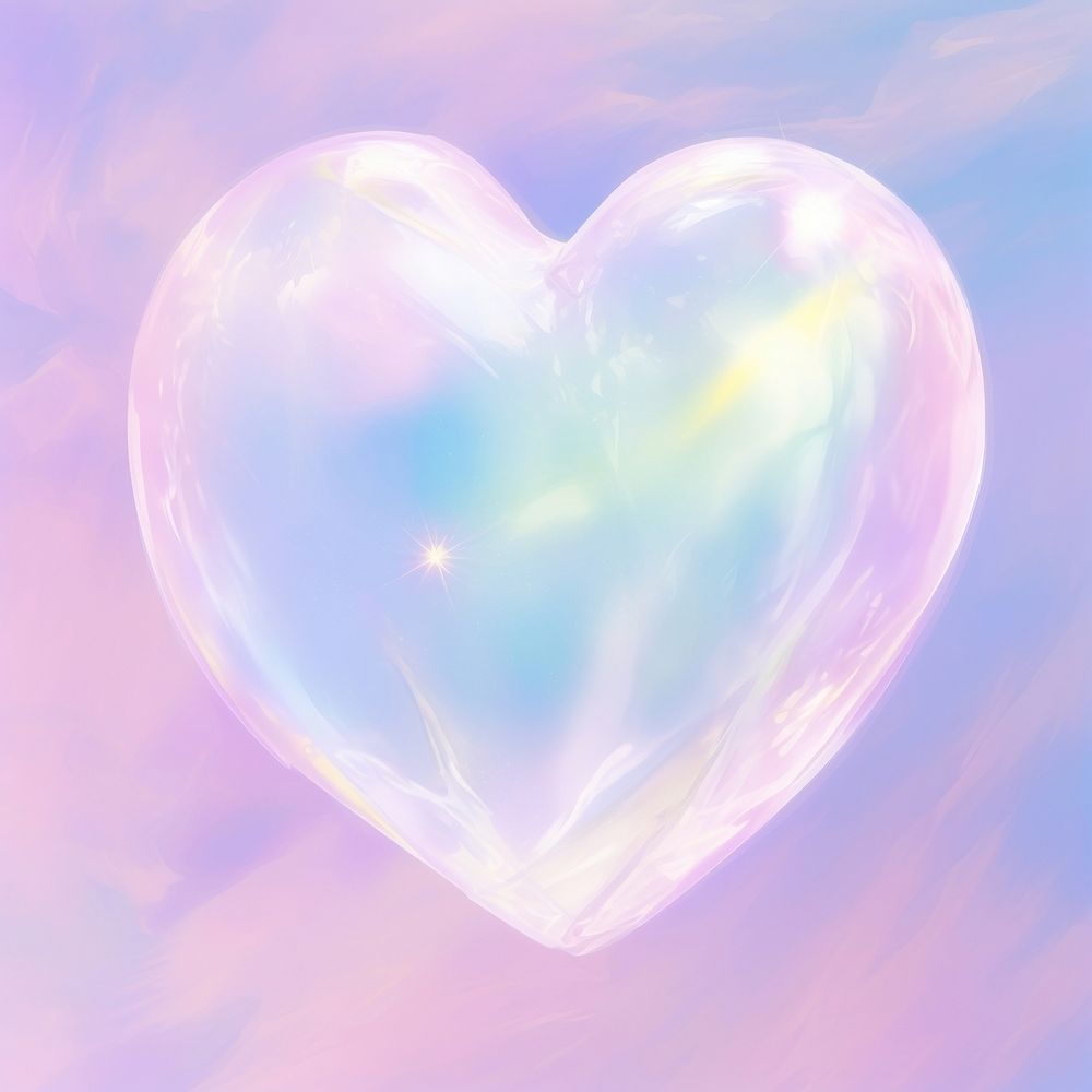 Glass heart backgrounds nature astronomy. | Free Photo Illustration