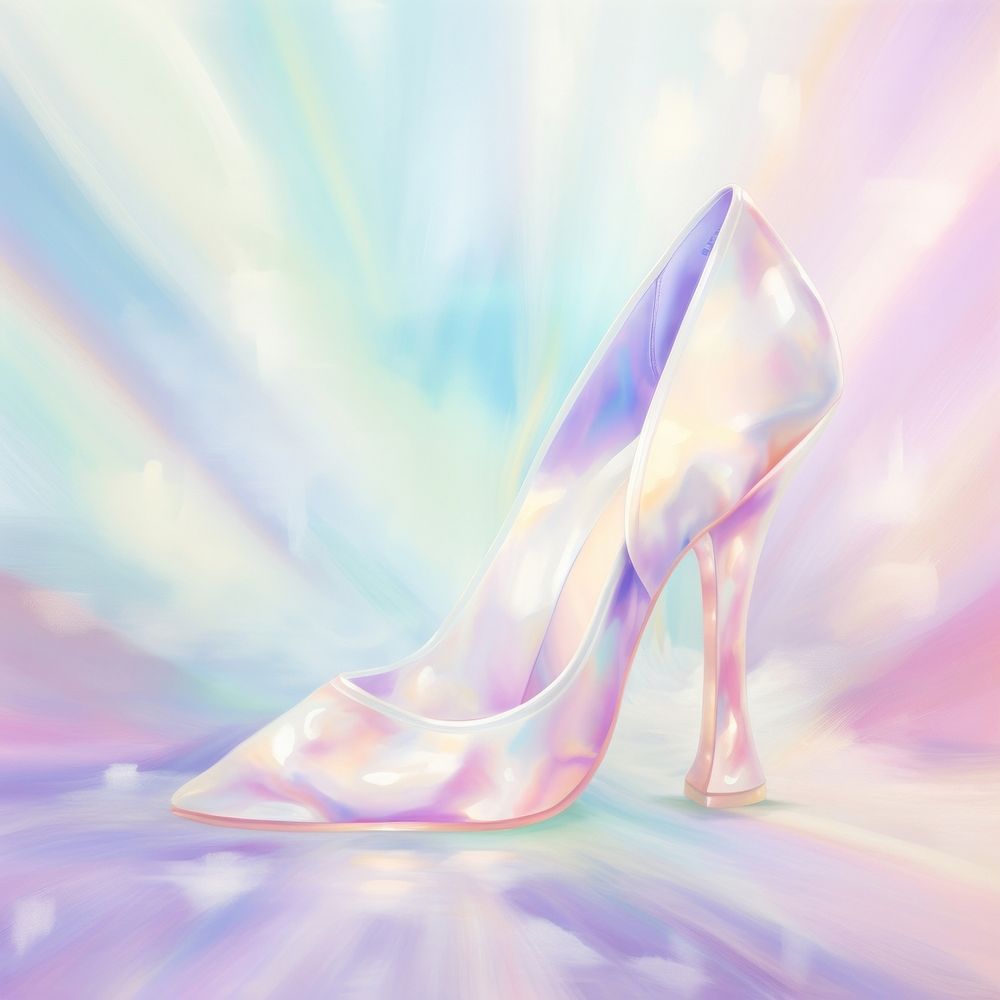 Glass high heels footwear shoe elegance.