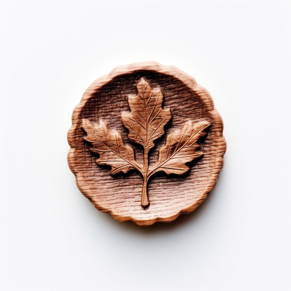Seal Wax Stamp oak leaf craft plant wood.
