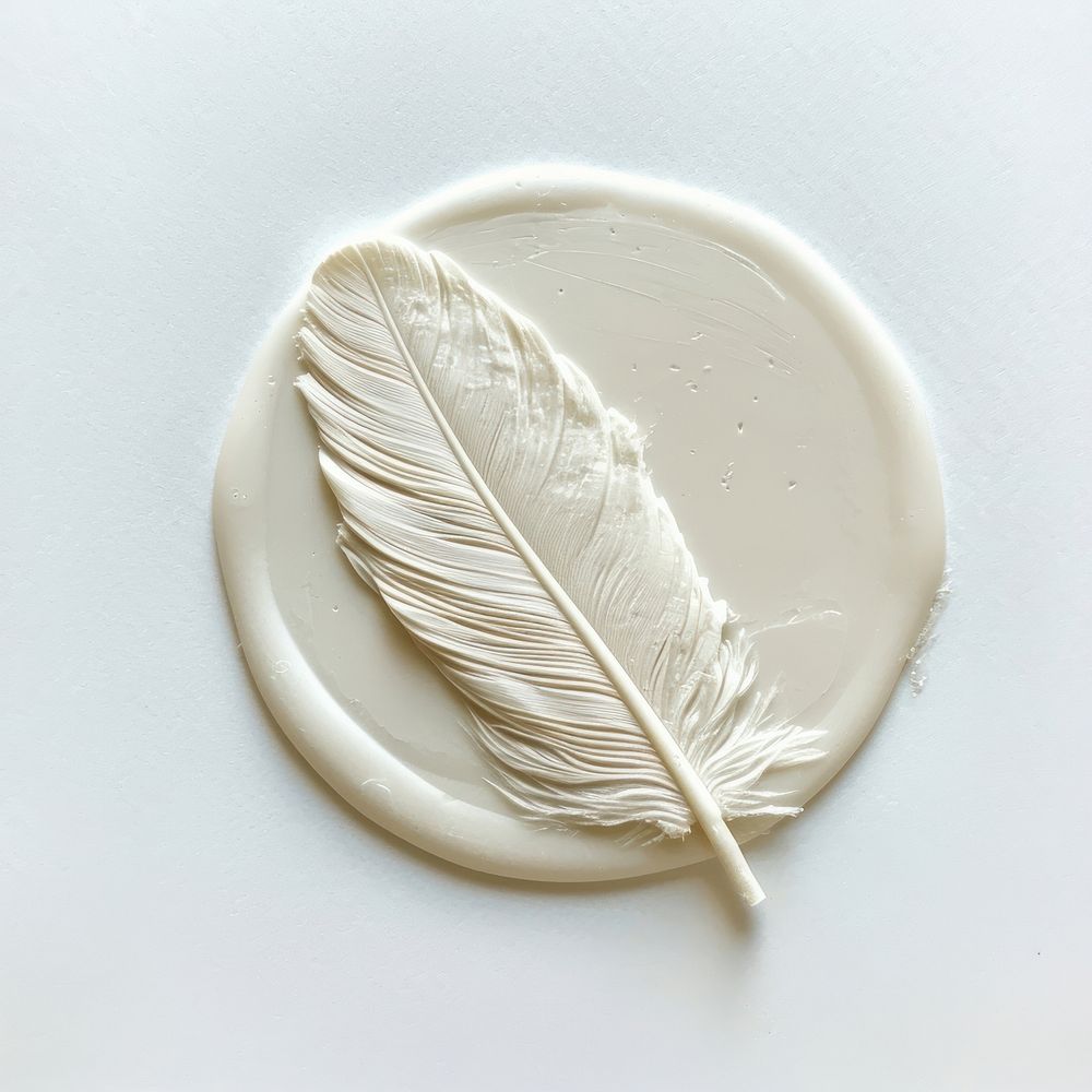 Seal Wax Stamp feather confectionery lightweight dishware.