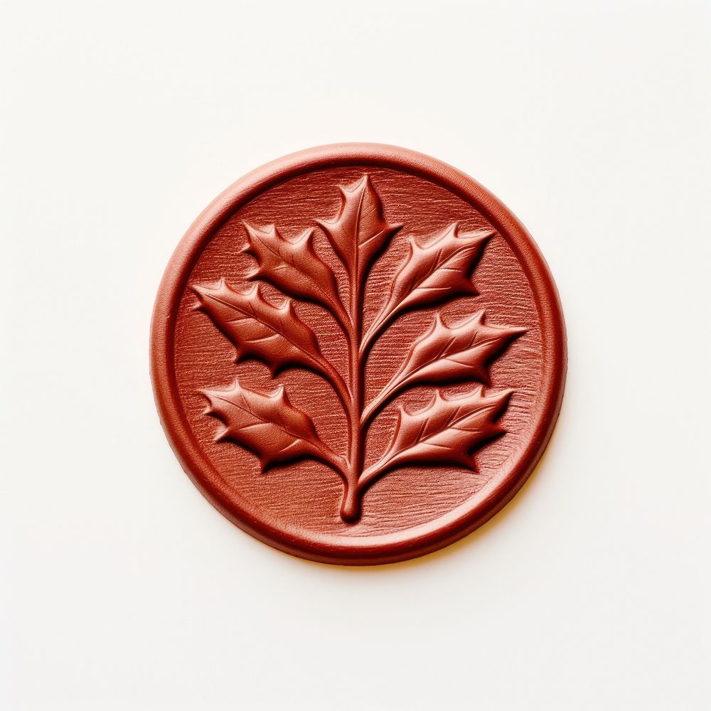 Seal Wax Stamp holly craft white background creativity.