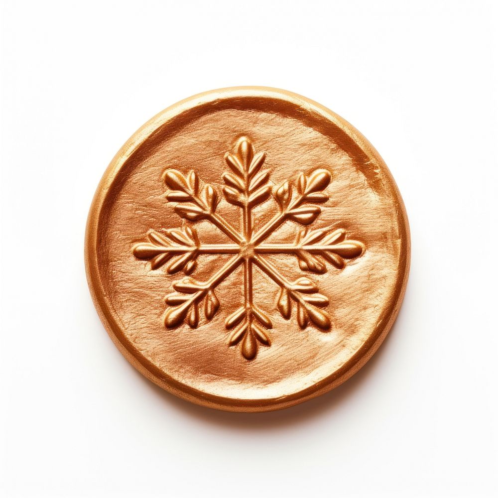 Seal Wax Stamp snowflake white background confectionery accessories.