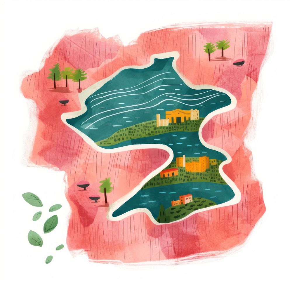 Italy map painting art creativity. AI generated Image by rawpixel.