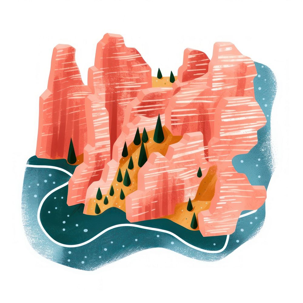 Italy map painting creativity mountain. AI generated Image by rawpixel.
