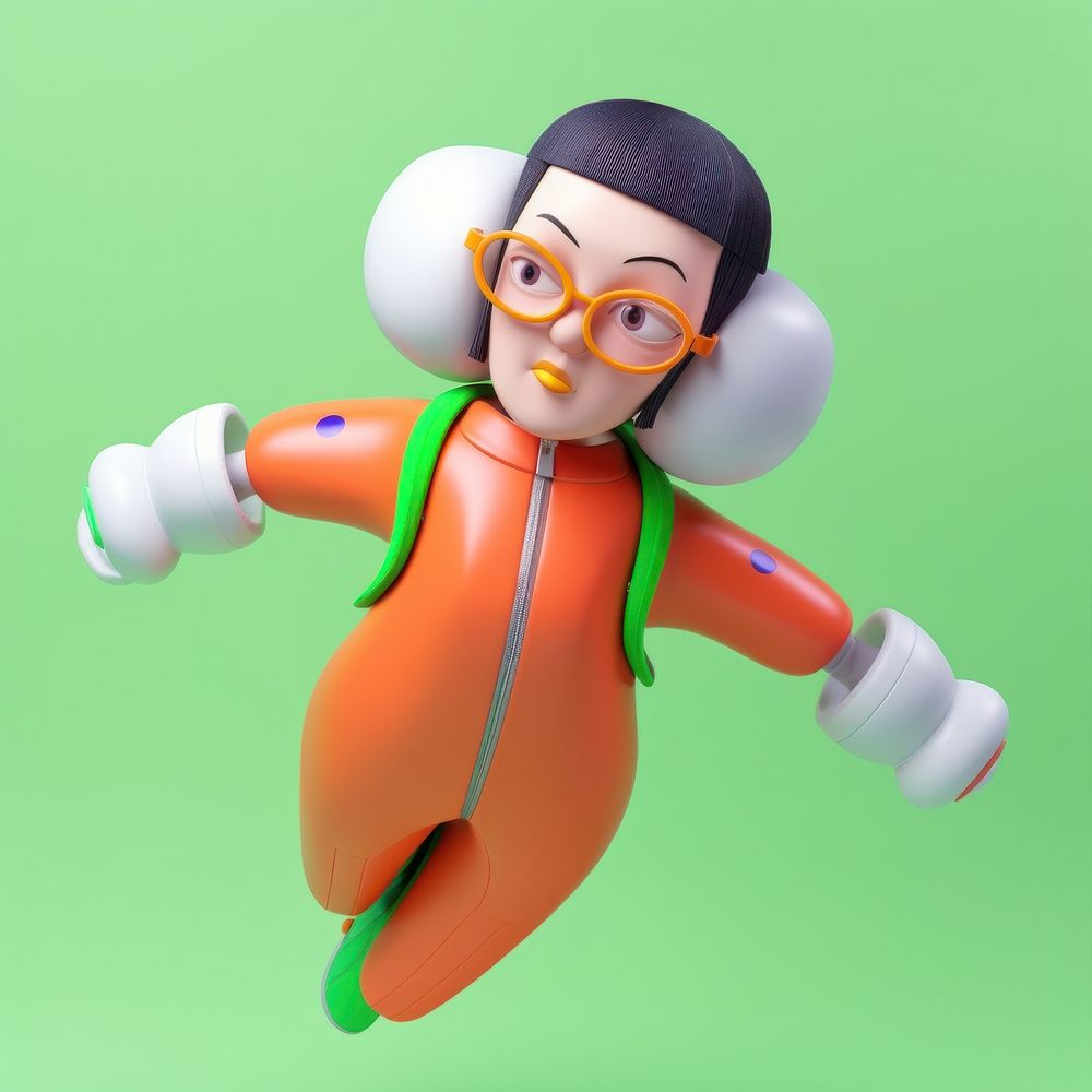 Astronaut portrait figurine cartoon. AI generated Image by rawpixel.