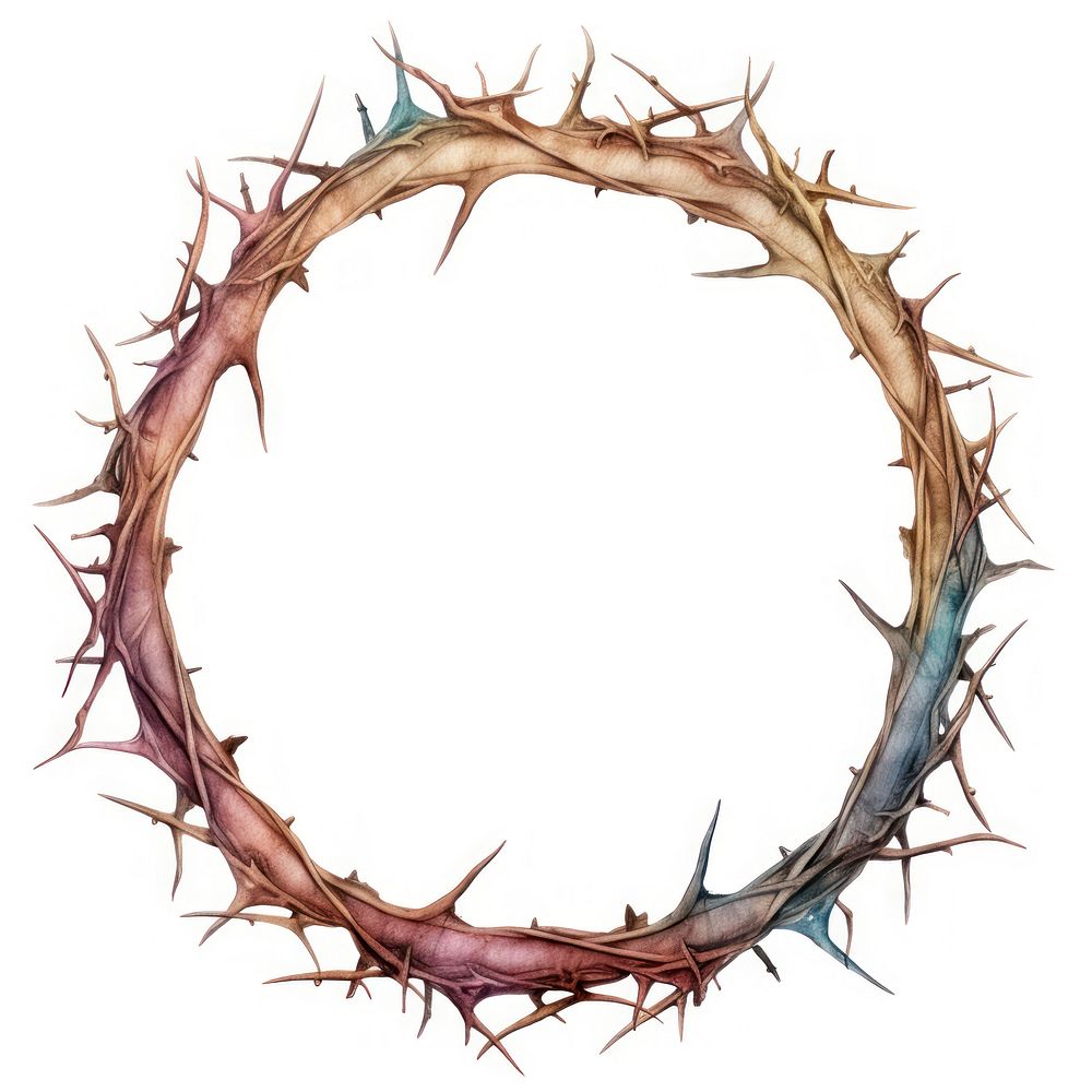 Thorns circle white background accessories. AI generated Image by rawpixel.