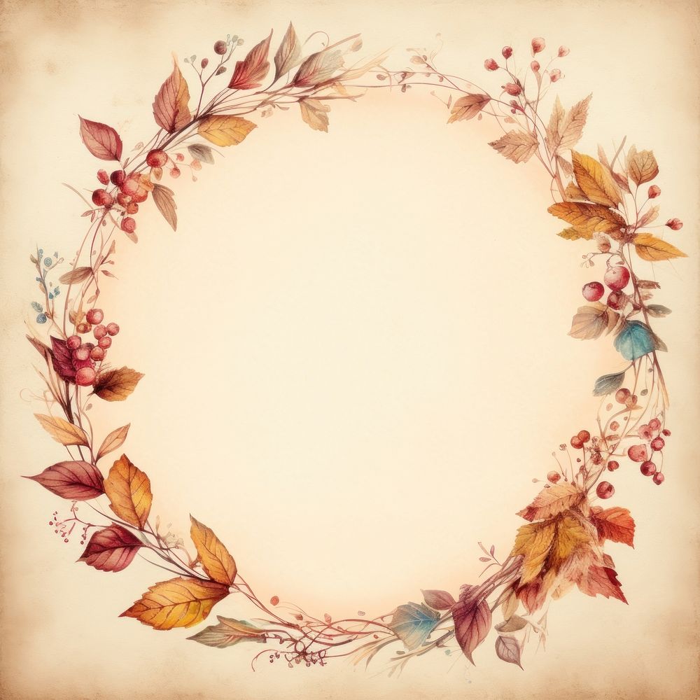 Autumn pattern circle autumn. AI generated Image by rawpixel.